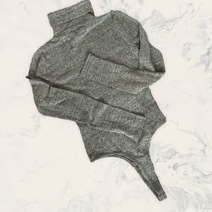 Madewell Women’s Turtleneck Bodysuit- Size S - Grey